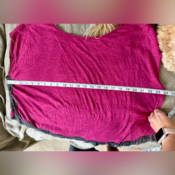 We The Free Pink Lace Trim Top - Picture 5 of 5